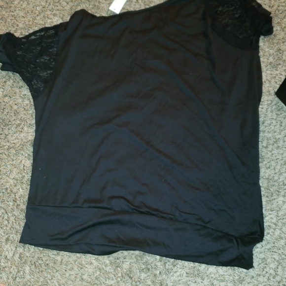 rock top goth steampunk lace cold shoulder sleeves - Picture 7 of 7